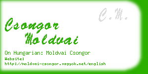 csongor moldvai business card